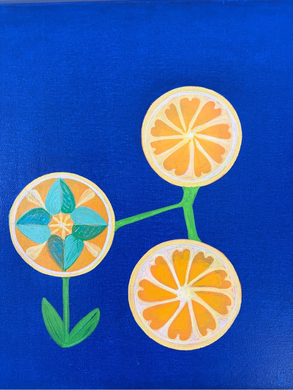 ”We All Have the Same Mother” Acrylic Painting on Canvas by San Francisco artist